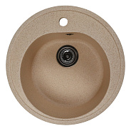 Мойкa MIXLINE МЛ-ГМС102 (ML-GMS102) СТАНДАРТ круглая, песочный (302), 500 мм (глуб. чаши 170) (558087)