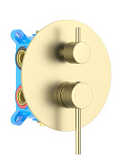 AQ1347BG ЕВРОПА смеситель для ванны 3 режима (внешняя и скрытая часть), шлиф. золото