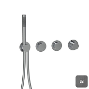 Смеситель для душа Almar Modular Push, на 2 потребителя, Gun Metal Brushed PVD (E180433.GM)