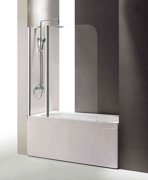 Шторка на ванну Cezares Eco 120x145 мм, прямоугольная, хром (ECO-O-V-11-120/140-C-Cr)