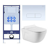 SET AQUATEK ДИВА-013 4в1 (рама AQUATEK Standard INS-0000012+ кркпеж KKI-0000002+клавиша KDI-0000013+унитаз ДИВА AQ2012-00 с тонким сиденьем soft-close