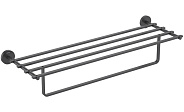 AQ4615MB БЕТТА полка для полотенец, матовый черный
