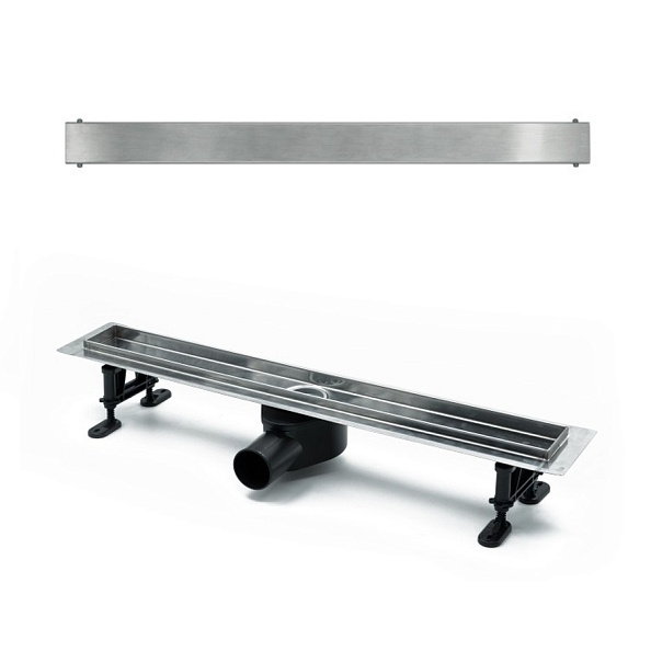 Душевой лоток TIMO Drain Protect 800 с двусторонней панелью PG20 под плитку, сатин (DP20800-PG20800)