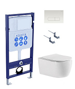 SET AQUATEK ЕВРОПА cmp013 (рама AQUATEK Standard INS-0000012, клавиша KDI-0000013, крепеж KKI-0000002+унитаз ЕВРОПА AQ1106-00 с тонким сиденьем sc)