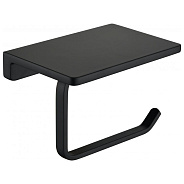 Держатель для туалетной бумаги с полочкой Grocenberg AC0027BL, черный