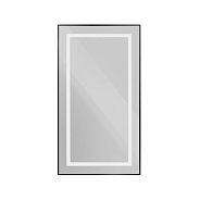 Зеркало в алюминиевой раме со встроенным светильником BelBagno Kraft 500 х 32 х 900 (SPC-KRAFT-500-900-SENS-NERO)
