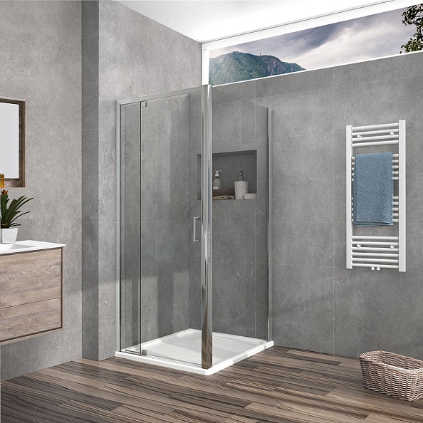 Душевой уголок Vincea Intra (VSR-1I901090CL) 900/1000х900 мм, хром, стекло прозрачное