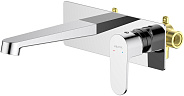 AQ1213CR ОБЕРОН смеситель для раковины настенный (внешняя и скрытая часть)