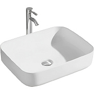 AQ5515-MW ВЕГА раковина 500*390*130 для установки на столешницу, мвтовый белый