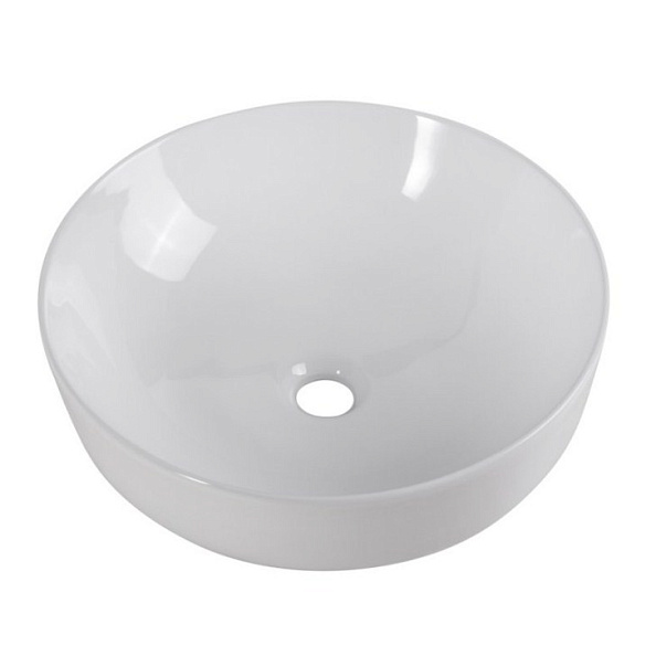 Раковина накладная керамическая BelBagno 410х410 круглая, белый глянцевый (BB1315)