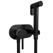 Смеситель с гигиенической лейкой 25k MIXLINE МЛ31-085Ч(ML31-085BL) "Рей" встраиваемый ЧЕРНЫЙ (556675)