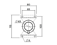 Внутренняя часть Quadro design Source/Ottavo, назначение-смеситель для душа, сталь брашированная (IN044 AS)