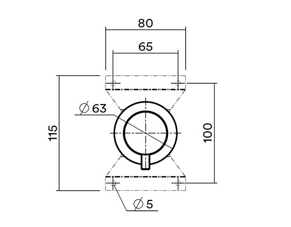 Внутренняя часть Quadro design Source/Ottavo, назначение-смеситель для душа, сталь брашированная (IN044 AS)