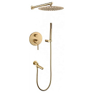 Душевая система встраиваемая Grocenberg GB5099MG-1, матовое золото