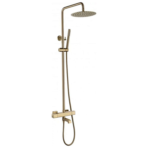 Душевая система с термостатом Grocenberg GB7005MG, матовое золото