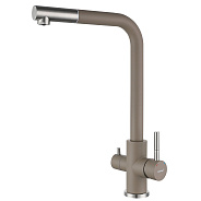 Смеситель для кухни с подключением фильтра GranFest Z-5421, песочный