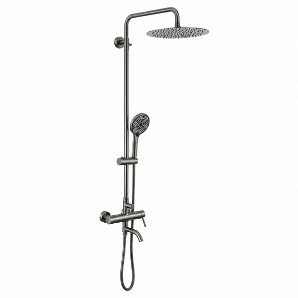 Душевая система FRAP F24807-9, оружейная сталь