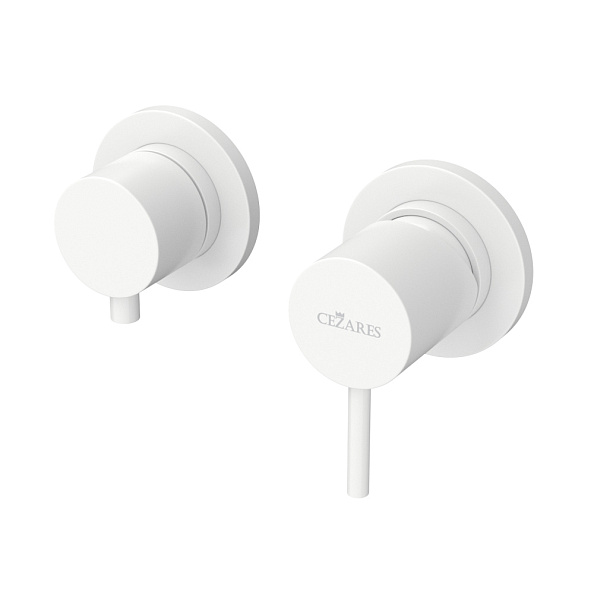 Встраиваемый смеситель Cezares Leaf, белый матовый (LEAF-VDIM3-L-BIO)