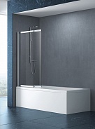 Шторка на ванну Cezares Slider 100x7x150 мм, прямоугольная, хром (SLIDER-VF-11-100/150-C-Cr)