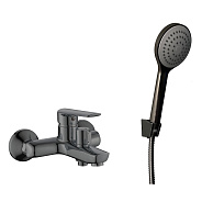 Смеситель ESKO "Lagos Gun Metal" для ванны, короткий излив, c аксессуарами (LG54GM)