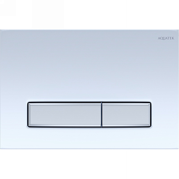 KDI-0000030 (009A-2) Панель смыва Slim Белая глянец (клавиша прямоугольная, хром) НОВИНКА
