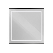 Зеркало в алюминиевой раме со встроенным светильником BelBagno Kraft 800 х 32 х 800 (SPC-KRAFT-800-800-SENS-NERO)