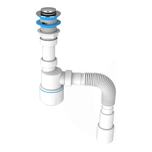 Сифон для умывальника с донным клапаном Nova, NV1010