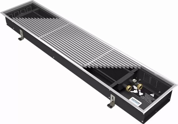 Встраиваемый в пол конвектор Varmann Ntherm 370х110х2400 мм с естественной конвекцией (N 370.110.2400 RR U EV1)