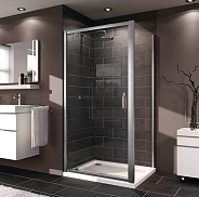 140505.069.321 X1(ex. 120505.069.321 X1)Боковая стенка 900*1900, глянцевый хром, безосколочное стекло прозрачное