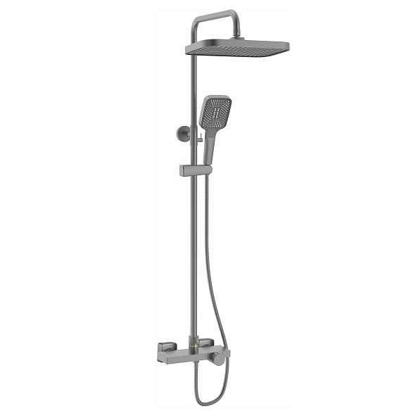 Душевая система с термостатом Rose R1896T-6, пепельный