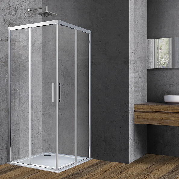 Душевой уголок Vincea Soft (VSS-3SO100CL) 1000х1000 мм, хром, стекло прозрачное