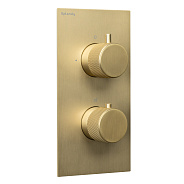 Смеситель для душа Splendy Passion на 3 потребителя золото матовое брашированное (PA204U2T3GM)