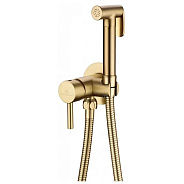 Гигиенический душ со смесителем встраиваемый Grocenberg GB001MG, матовое золото