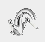 Смеситель для раковины Fima Carlo Frattini Herend, античная бронза/белый (F5431BR)