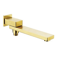 Излив поворотный Raglo R473.73.03 для ванны и душа 25см с функцией переключения латунь, сатин золото