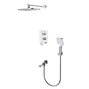 Душевая система Splenka S31.27 для ванны и душа встраиваемая на 3 режима поворотный излив 18 см, хро