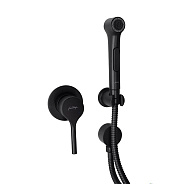 E24610-BL ELATE cмеситель с гигиеническим душем, матовый черный