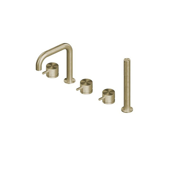 Смеситель для ванны и душа Quadro design Source, золото светлое (12 95 OC)