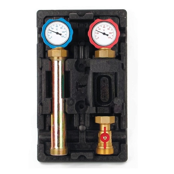 Насосная группа Rommer с прямым контуром 1" без насоса (RDG-1001-002501)