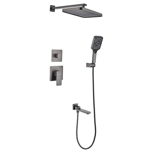 Душевая система встраиваемая Fmark FS8748-3Q, графит