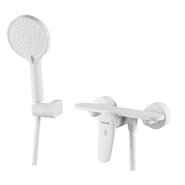 Смеситель для душа Shevanik S4716C, белый