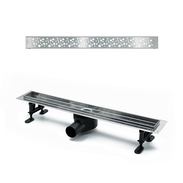 Душевой лоток TIMO Drain Protect 900 с вставкой DR20, сатин (DP20900-DR20900)