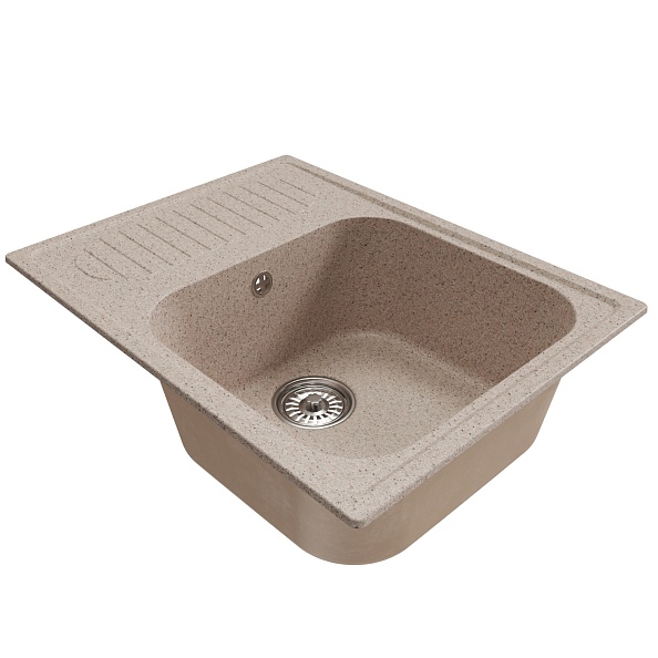Мойка MIXLINE ML-GM18 с крылом  песочная (302) 640*490*190мм NEW (551968)