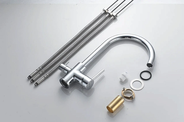 Смеситель для кухни с подключением фильтра Shevanik S128, хром