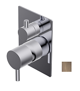 Смеситель для душа Ritmonio Diametro35 S, на 2 потребителя, с поворотным переключателем, Brushed Dark Bronze (PR52GC111F34)