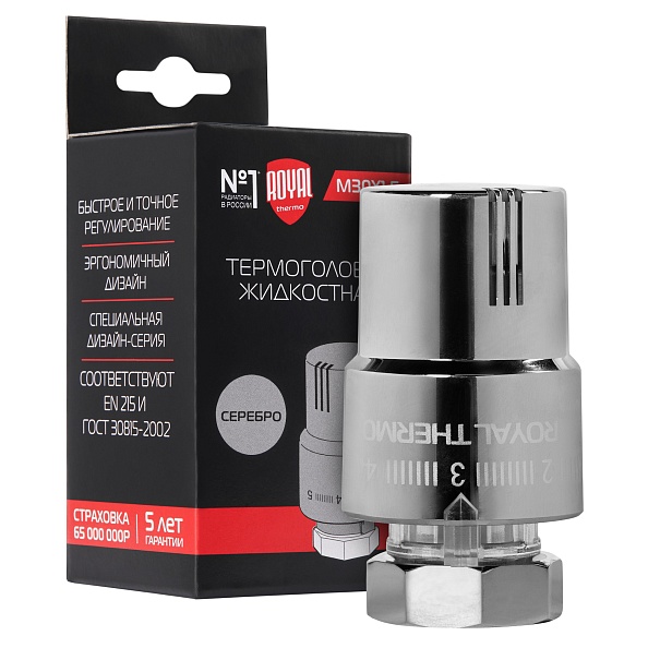 Термоголовка жидкостная Royal Thermo М30х1,5 (хром) (RTO08.02)