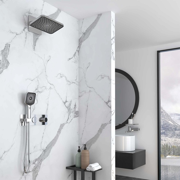 Душевой комплект Vincea VSFW-422TI4CH встраиваемый, термостатический, двухрежимный, хром