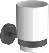AQ4604MB БЕТТА стакан с держателем, матовый черный