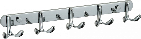 Планка с крючками (5 крючков) Savol (S-002255) в упаковке 2 шт