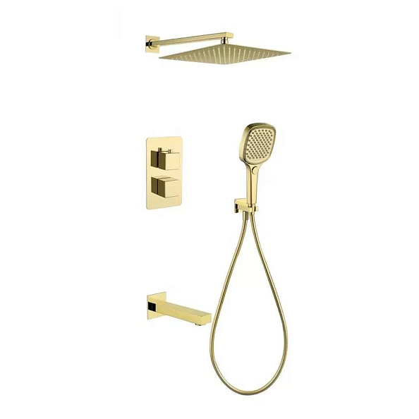 Душевая система встраиваемая Grocenberg GB5050GO, золото